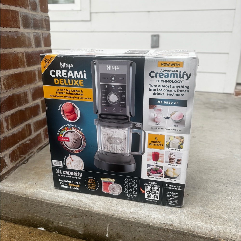 Ninja Creami Deluxe Ice Cream Maker - Gray